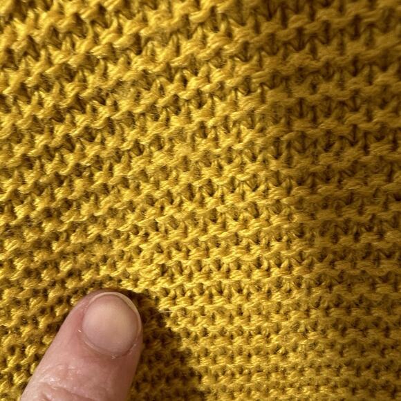 Women's Wool Blend Turtleneck Sweater Size M Mustard Minimalist Capsule Wardrobe - Picture 8 of 10